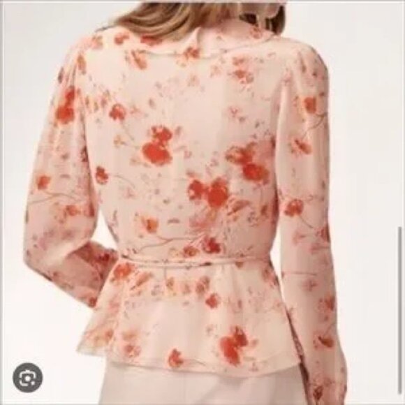 Aritzia Wilfred Nadine Floral Blouse XXS — 100% Polyester - Picture 2 of 10
